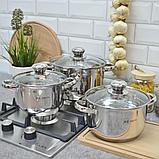 Набор кастрюль Rainstahl RS\CW 1645-06 (1.9л/2.5л/3.5л), фото 5