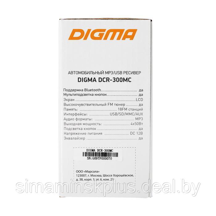 Автомагнитола Digma DCR-300MC 1DIN, 4 x 45 Вт, Bluetooth, USB, SD, AUX - фото 6 - id-p206992455