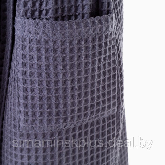 Халат вафельный мужской удлиненный Этель "Boho" размер 50-52, цвет тёмно-серый, 100% хлопок, 290 г/м2 - фото 6 - id-p206992539