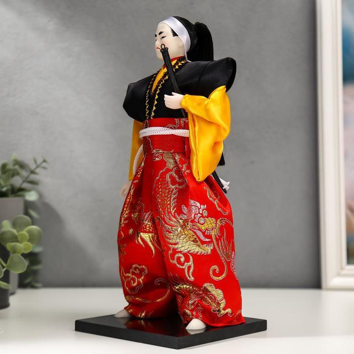 Кукла коллекционная "Воин в ярком кимоно с саблей" 30х12,5х12,5 см - фото 3 - id-p206992838