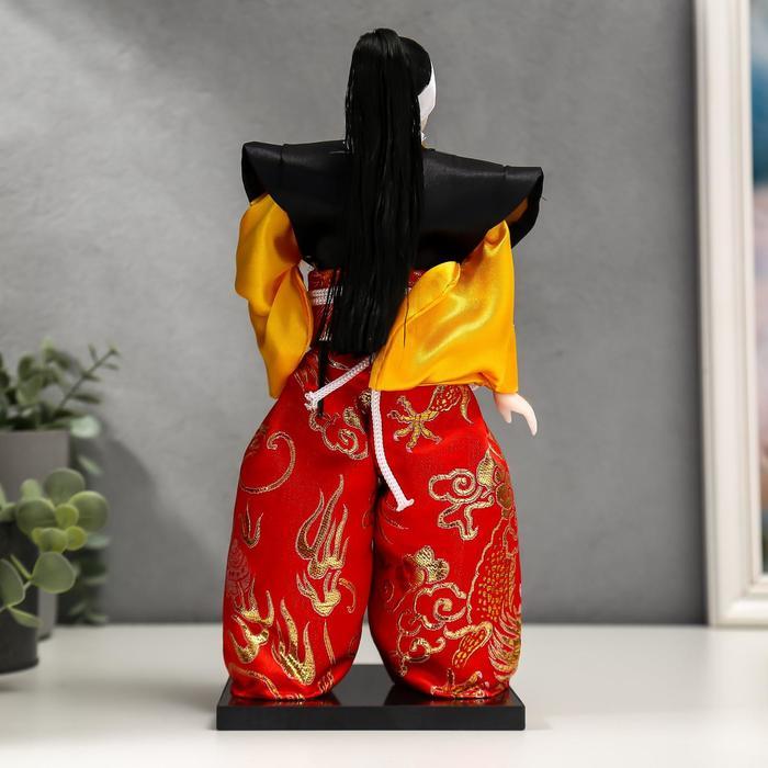 Кукла коллекционная "Воин в ярком кимоно с саблей" 30х12,5х12,5 см - фото 4 - id-p206992838