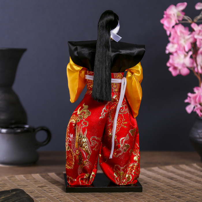 Кукла коллекционная "Воин в ярком кимоно с саблей" 30х12,5х12,5 см - фото 8 - id-p206992838