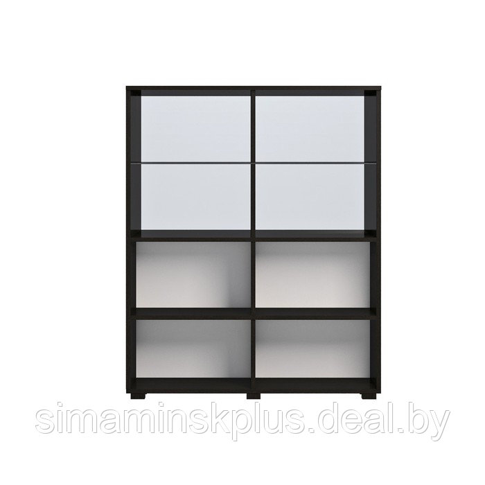 Шкаф-витрина 4-х дверный «Квартал», 1098×428×1350 мм, цвет дуб венге / белый глянец - фото 2 - id-p206992942