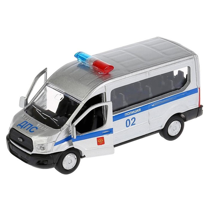 Машина «Полиция Ford Transit», 12 см, инерционная, открывающиеся двери, металлическая - фото 2 - id-p206993550