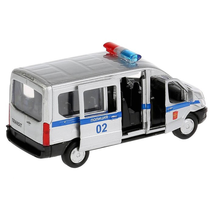 Машина «Полиция Ford Transit», 12 см, инерционная, открывающиеся двери, металлическая - фото 3 - id-p206993550