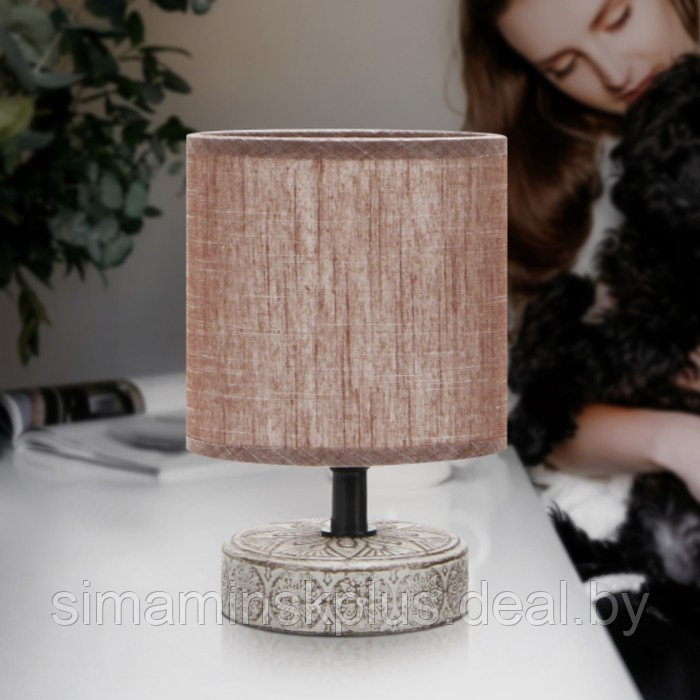 Настольная лампа Rivoli Eleanor 1хЕ14, 40 Вт керамика, цвет кофейный - фото 2 - id-p206993311