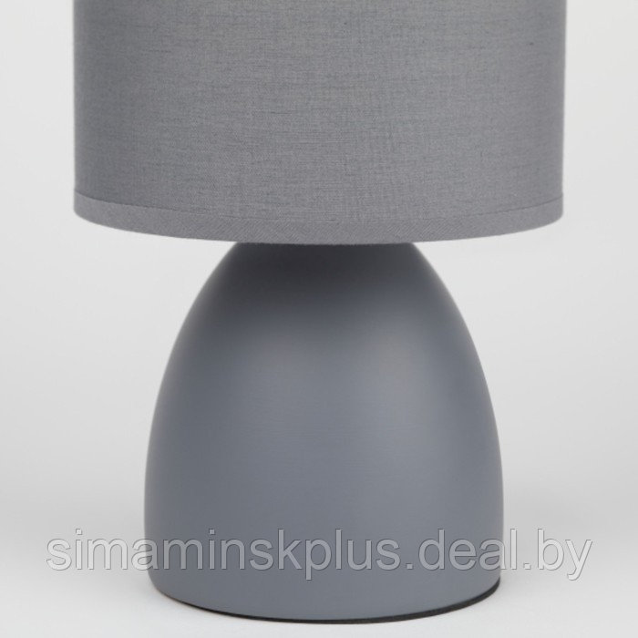 Настольная лампа Rivoli Nadine 1хЕ14, 40 Вт керамика серая с абажуром - фото 3 - id-p206993329