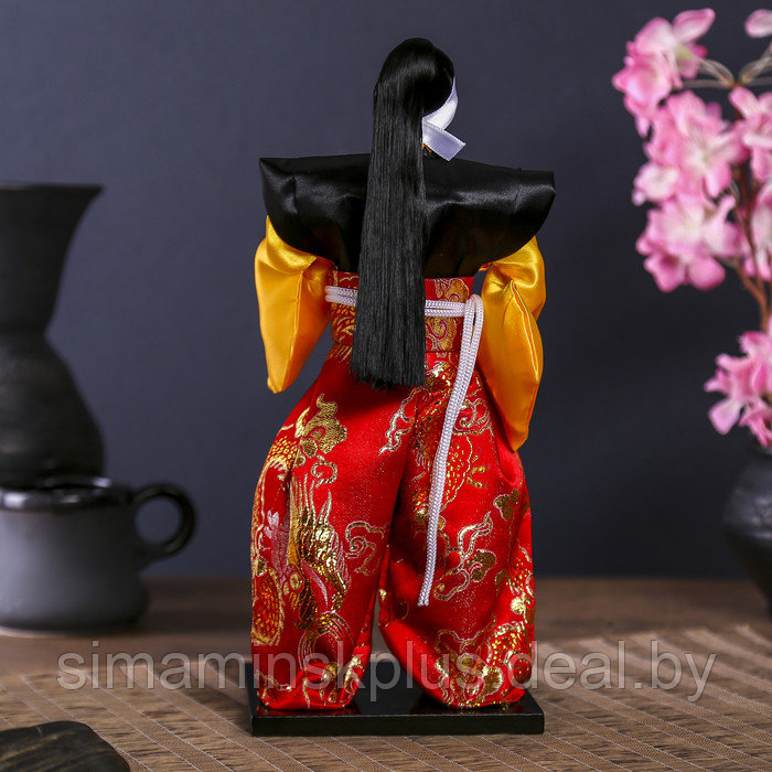 Кукла коллекционная "Воин в ярком кимоно с саблей" 30х12,5х12,5 см - фото 8 - id-p206993840