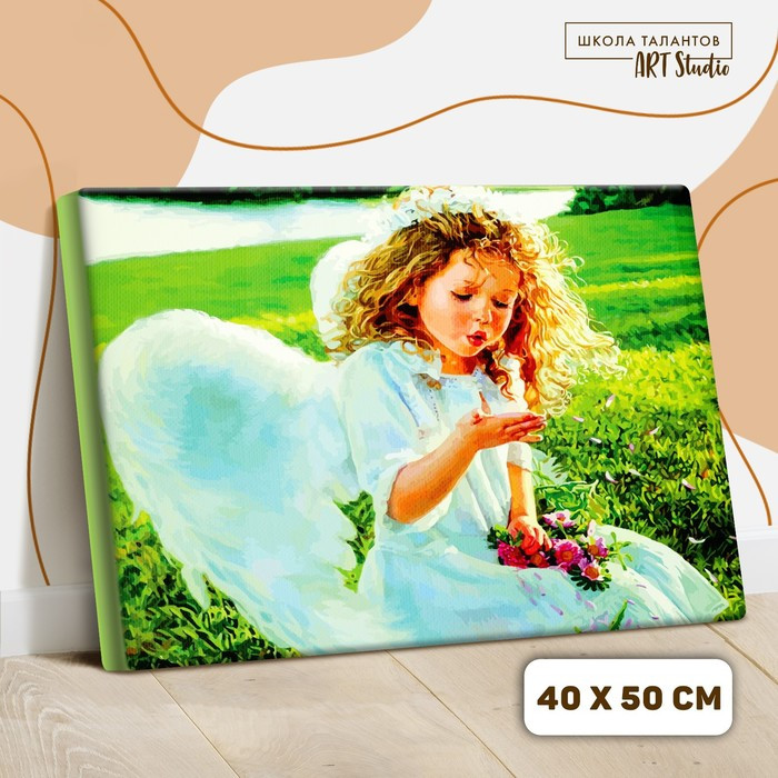 Картина по номерам на холсте с подрамником «Ангел» 40×50 см - фото 1 - id-p206994705
