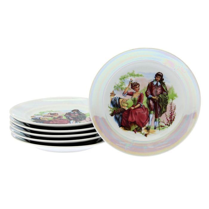 Набор мелких тарелок «Мадонна», 6 шт, цвет МИКС - фото 5 - id-p206995099