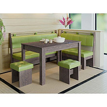 Кухонный уголок «Остин», стол 1000×600×740 мм, банкетка 2 шт, цвет венге / фисташка