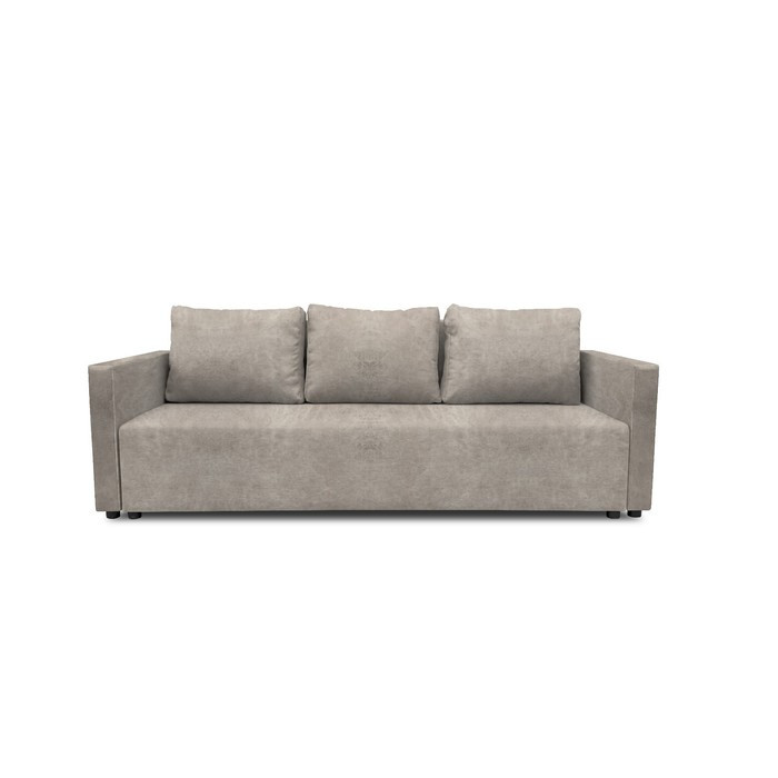 Прямой диван «Алиса 4», еврокнижка, велюр dakota, цвет beige - фото 1 - id-p206996722