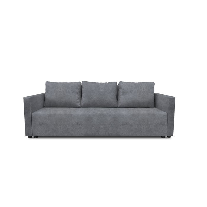 Прямой диван «Алиса 4», еврокнижка, велюр dakota, цвет grey - фото 1 - id-p206996725