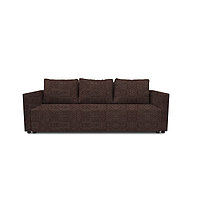 Прямой диван «Алиса 4», еврокнижка, рогожка savana, цвет chocolate