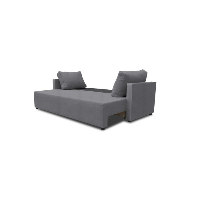 Прямой диван «Алиса 4», еврокнижка, рогожка solta, цвет grey - фото 3 - id-p206996750