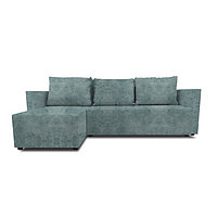Угловой диван «Алиса 3», еврокнижка, велюр dakota, цвет mint
