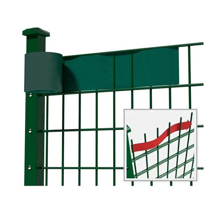 Заборная лента, 22 × 22 × 6 см, 50 м, зелёная - фото 3 - id-p206997881