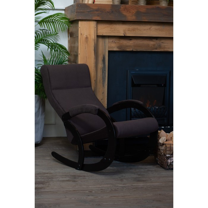 Кресло-качалка «Корсика», ткань микровелюр, цвет coffe - фото 6 - id-p206996946