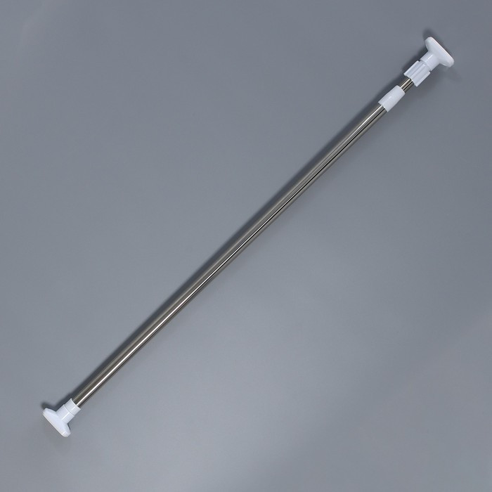 Карниз для ванной комнаты телескопический Доляна, 110-200 см, усиленный, нержавеющая сталь - фото 2 - id-p206998058