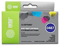 CACTUS CS-EPT0487 Картридж струйный цветной R200/R220/R300/R320/R340/RX500/RX600/RX620/RX640 (6 цветов)