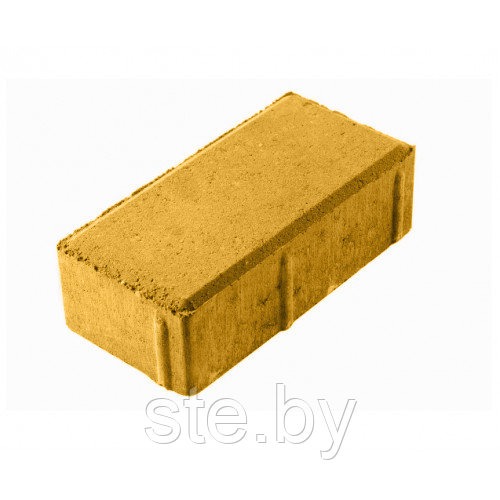 Плитка тротуарная "Кирпичик" 200х100х50 (жёлтый) - фото 1 - id-p189980032