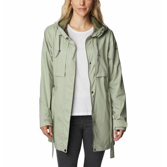 Куртка женская Columbia Pardon My Trench Rain Jacket зеленый - фото 2 - id-p206895335