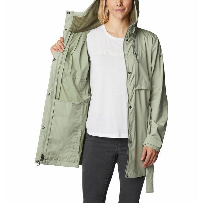 Куртка женская Columbia Pardon My Trench Rain Jacket зеленый - фото 4 - id-p206895335