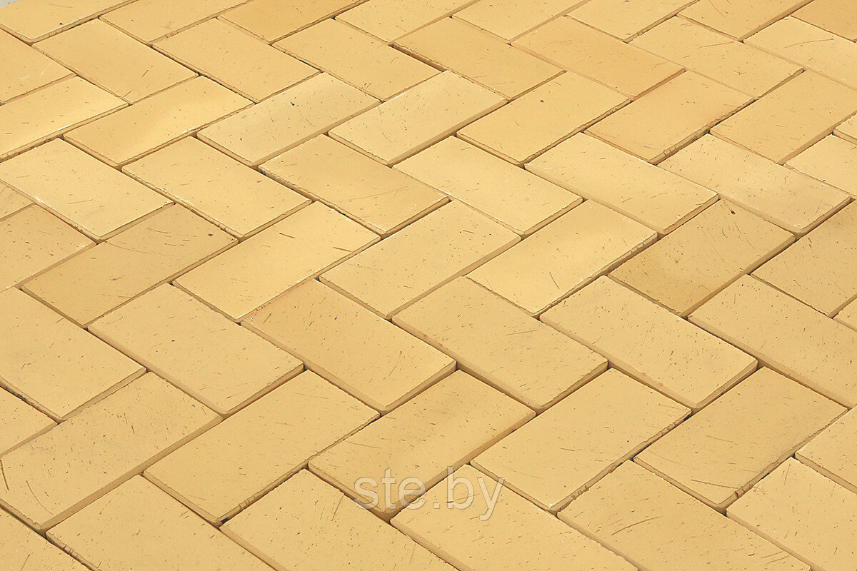 Плитка тротуарная "Кирпичик" 200х100х60 (жёлтый) - фото 2 - id-p189980037