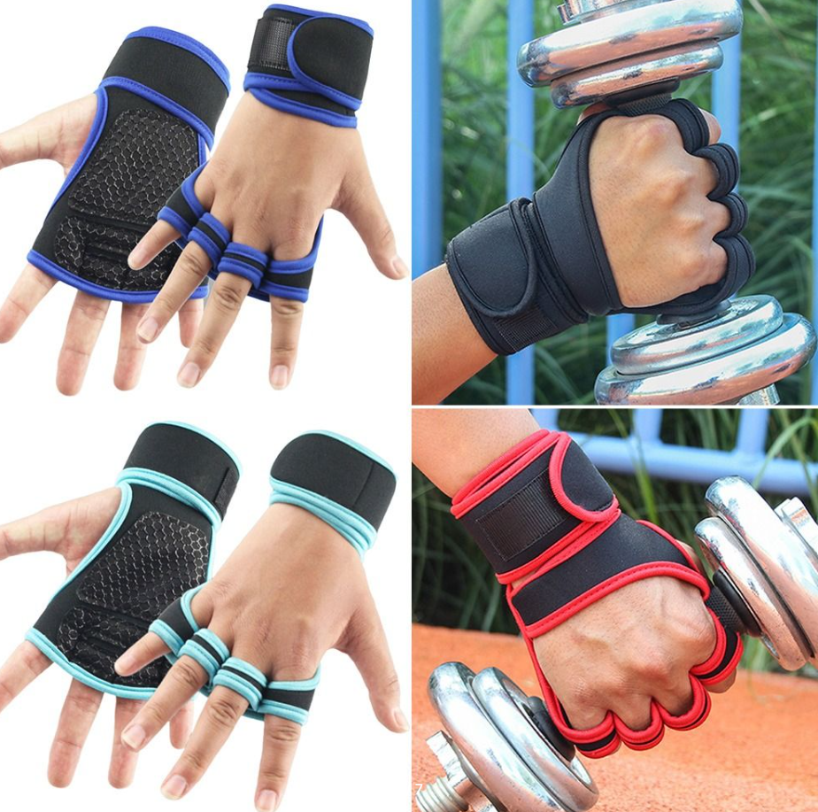 Перчатки для фитнеса Training gloves 1 пара / Профессиональные тренировочные перчатки для тяжелой атлетики с у