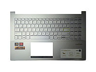 Верхняя часть корпуса (Palmrest) Asus VivoBook S533 с клавиатурой, с подсветкой, серебристый