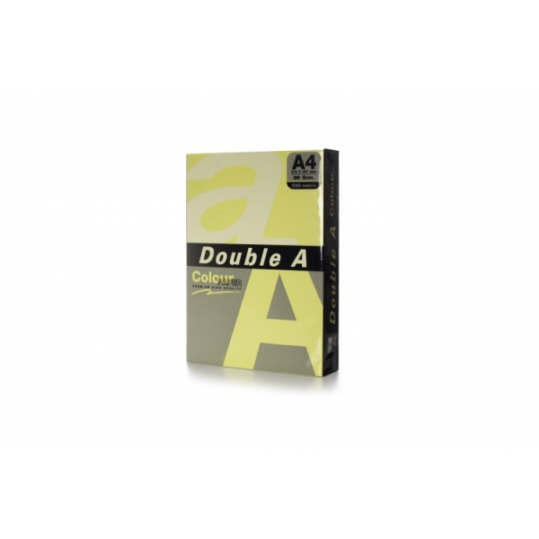Бумага цветная DOUBLE A, А4, 80 г/м, светло-желтый (Cheese), 500 листов