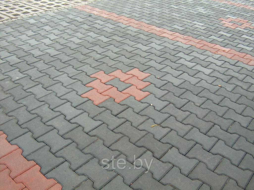 Плитка тротуарная "Катушка" 197х163х80 (черная) - фото 2 - id-p207010451