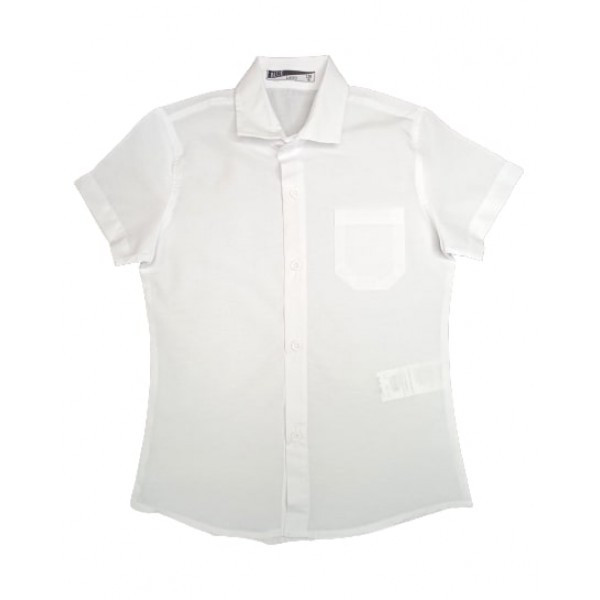 Белая рубашка для мальчика с коротким рукавом модель 13.503 - фото 1 - id-p207010314