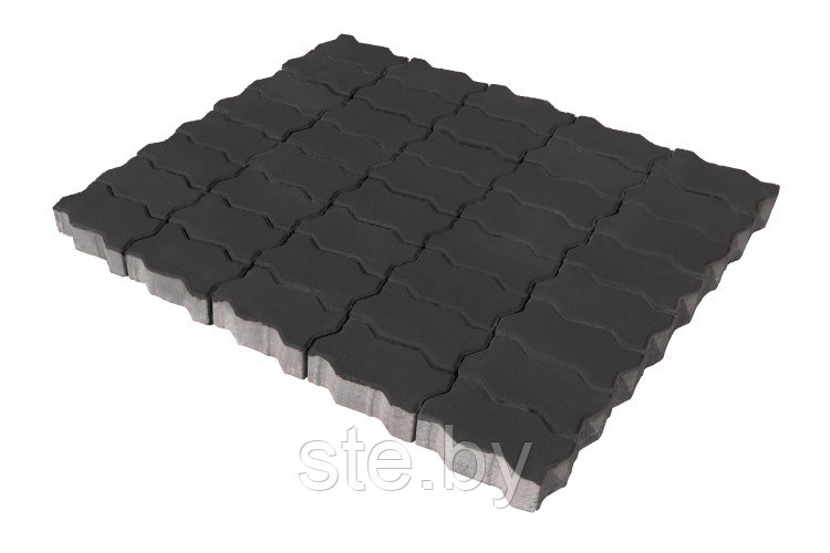 Плитка тротуарная "Волна" 220х110х80 (чёрный) - фото 2 - id-p207012290