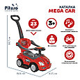 Машинка каталка PITUSO Mega Car с ручкой Red/Красный, 382, фото 6