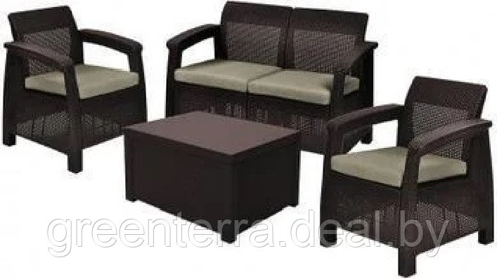 Комплект мебели Keter Corfu BOX Set, коричневый [223172] - фото 1 - id-p207015411
