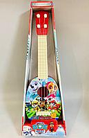 Детская гитара Щенячий патруль настраиваемая с медиатором, арт.555-2