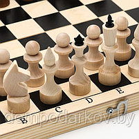 Шахматы "Основа" (доска дерево 29х29 см,фигуры дерево, король h=7.2 см, пешка h=4.5 см) микс, фото 3