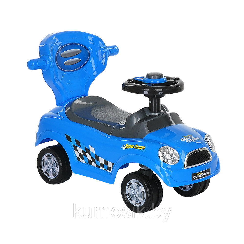 Машинка каталка PITUSO QuickCoupe с ручкой Blue/Синий, 321А - фото 4 - id-p207016140