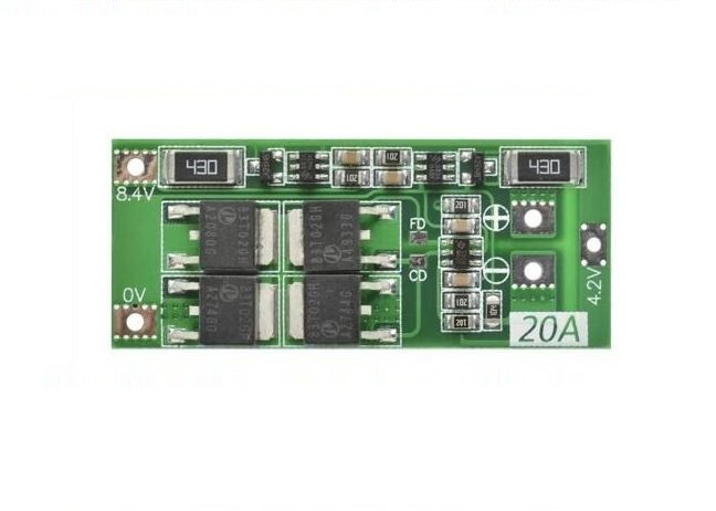 Плата контроля заряд/разряд ET 2SBLi-20A4820 (для 2x18650 аккумуляторов)