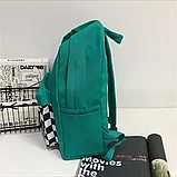 Рюкзак с карманом в клетку (мята), фото 5