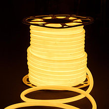 Светодиодный круглый гибкий неон 220V 9,6W
144Led 2835 IP67 теплый белый