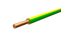 Провод ПуВ (ПВ1) 1х1,5 желто-зеленый