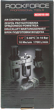 Блок подготовки воздуха 1/4'' ROCKFORCE RF-AC3010-02, фото 2