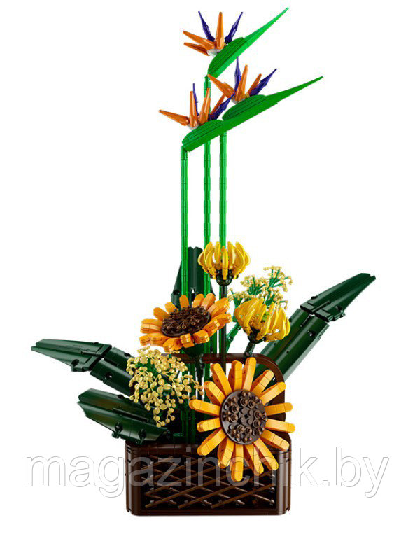 Конструктор Тропический букет цветов в горшке 1608 дет., MOULD KING 10024 - фото 9 - id-p207039443