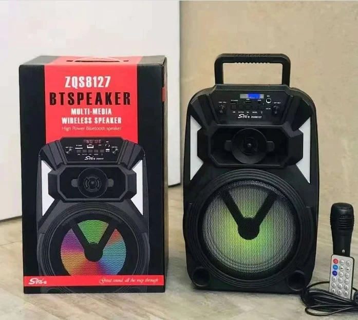BT Speaker ZQS-8127 портативная блютуз колонка с пультом и микрофоном