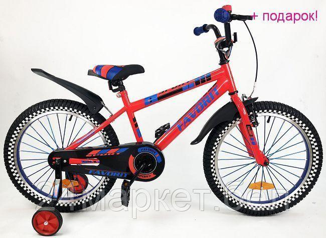 Детский велосипед Favorit Sport 18 (красный, 2019) - фото 1 - id-p207039010
