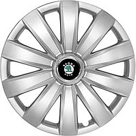 Колпаки на колеса SJS модель 421 / 16"+ комплект значков Skoda