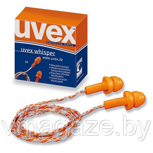 Беруши многоразовые Uvex ВИСПЕР 2111201 со шнурком 23дБ(цвет оранжевый)
