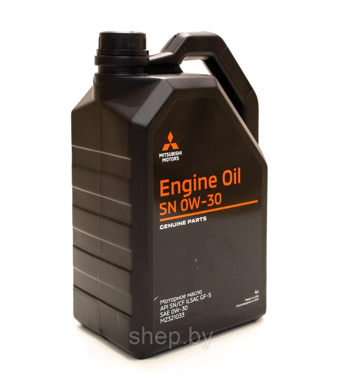 Моторное масло Mitsubishi Engine Oil SN 0W30 4L - фото 1 - id-p207071556